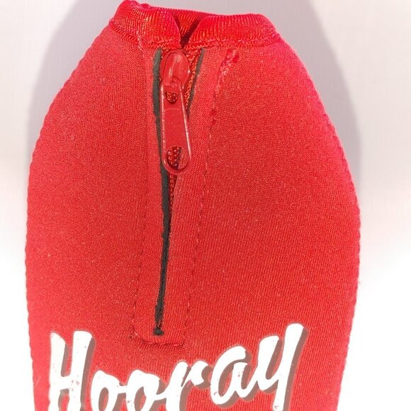 RED STRIPE Jamaican Lager Beer Koozie Red with Stubby Bottle - Picture 3 of 5